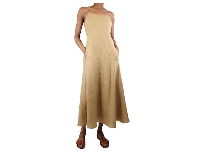 Autre Marque Beige hemp dress - size UK 6  ref.1299318