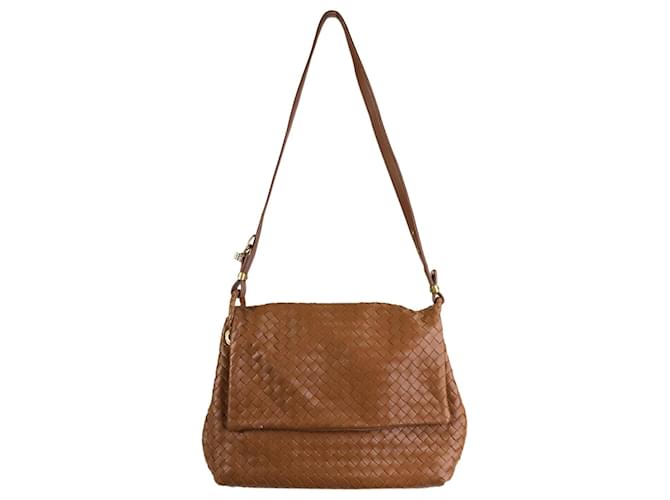 Bottega Veneta Brown Intrecciato leather shoulder bag  ref.1299340