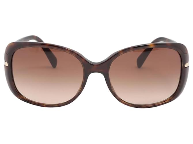 Prada Braune, übergroße Sonnenbrille in Schildpattoptik Acetat  ref.1299344