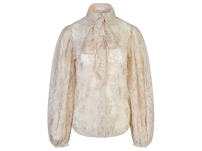 Anne Fontaine Top Rosa Beige Poliammide  ref.1299359