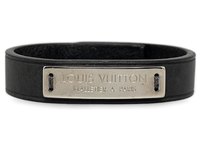Louis Vuitton Press It-Armband, schwarz Leder Kalbähnliches Kalb  ref.1299387