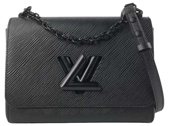 Louis Vuitton Noir Epi Twist MM Cuir  ref.1299397