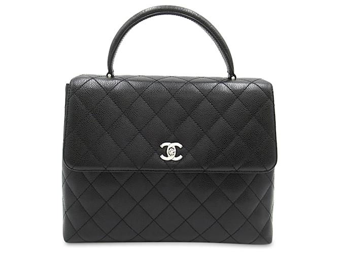 Chanel Black Caviar Kelly Top Handle Bag Leather  ref.1299402