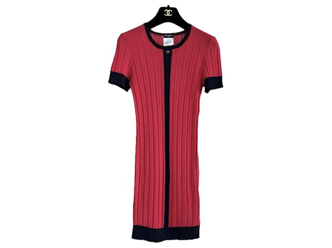 Chanel Dresses Red Cotton  ref.1299452