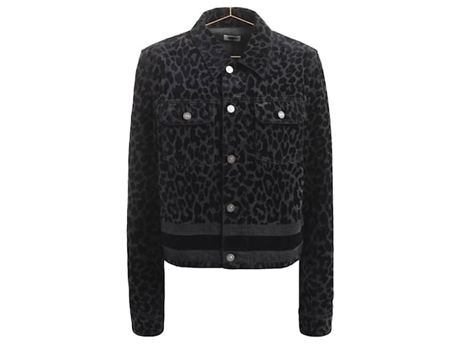 Veste léopard à logo Dior. Coton Multicolore  ref.1299453