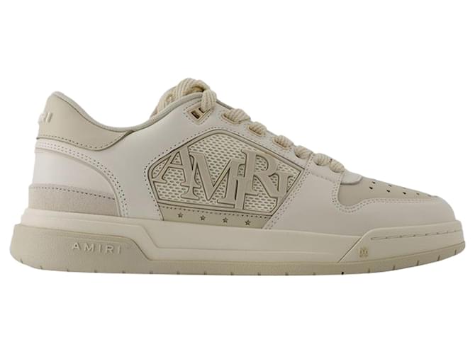 Classic Low Sneakers - Amiri - Leather - Beige Pony-style calfskin  ref.1299462