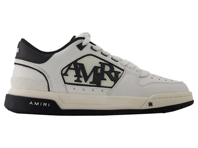 Classic Low Sneakers - Amiri - Leather - White/Black Pony-style calfskin  ref.1299466