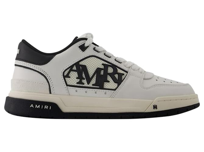 Classic Low Sneakers - Amiri - Leather - White/Black Pony-style calfskin  ref.1299484