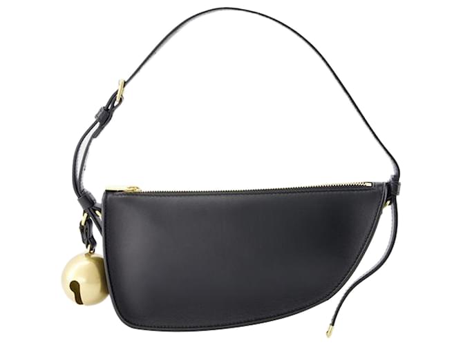 Mini sac à bandoulière Shield Sling - Burberry - Cuir - Noir  ref.1299527