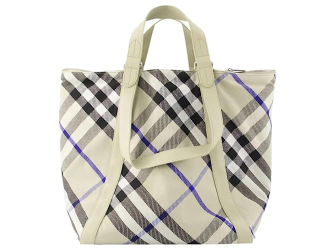 Medium Shopper Bag - Burberry - Synthetic - Neutral  ref.1299530