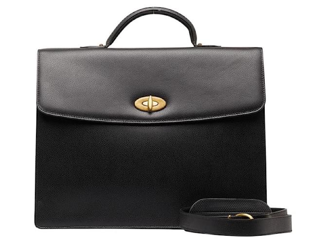 Bolsa de mão em couro Coach 2WAY Bolsa de ombro 4420 Preta em muito bom estado Preto  ref.1299563