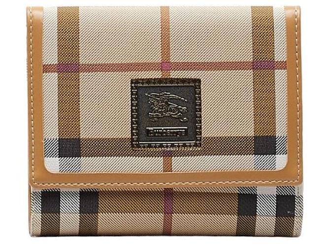 Burberry Nova Check Short Wallet Cloth  ref.1299600