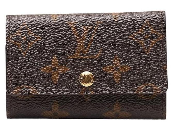 Étui à clés Louis Vuitton Monogram Multicles 6 M62630 en cuir PVC marron en très bon état Plastique  ref.1299603