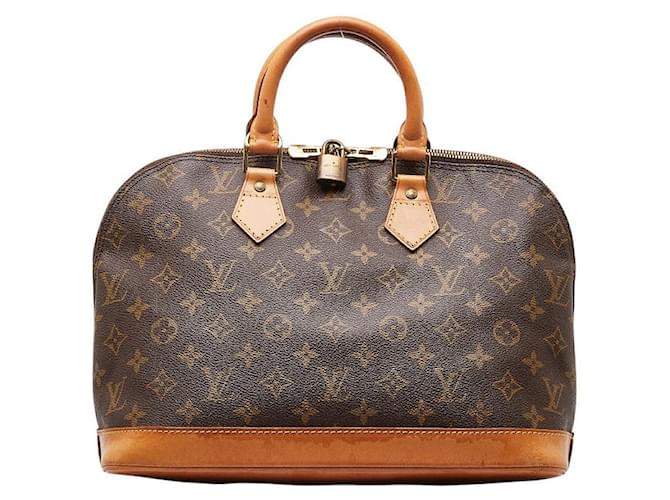 Bolso de mano Louis Vuitton Monogram Alma PM M51130 de cuero PVC marrón en muy buen estado Castaño Plástico  ref.1299611