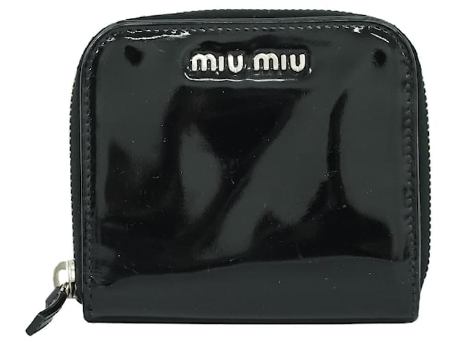 Miu Miu Zip Around Black Patent leather  ref.1299651