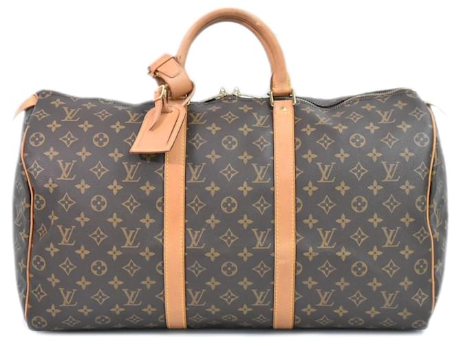 Louis Vuitton Keepall 50 Brown Cloth  ref.1299655
