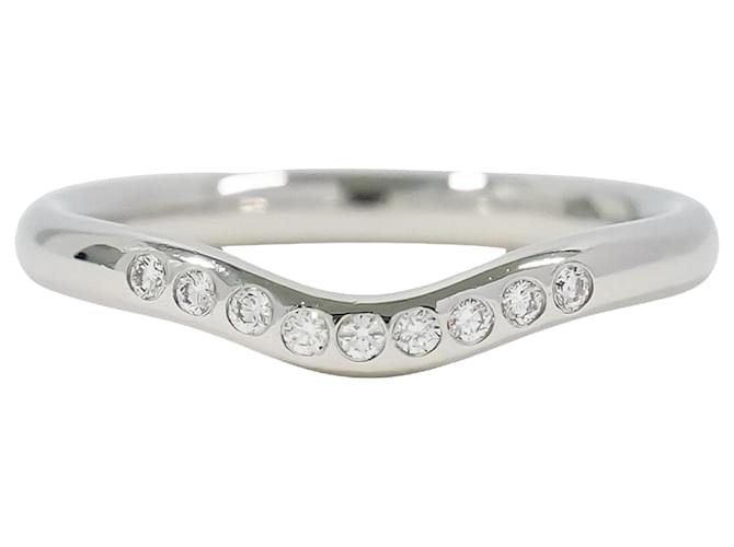 Tiffany & Co Curved band Silvery Platinum  ref.1299667