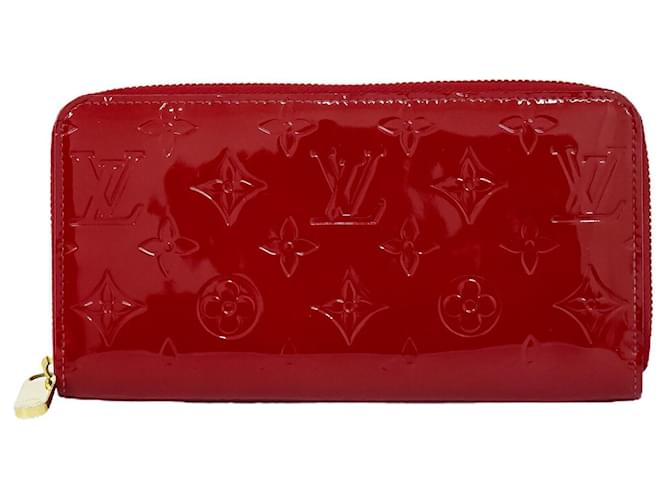 Carteira Louis Vuitton Zippy Vermelho Couro envernizado  ref.1299692