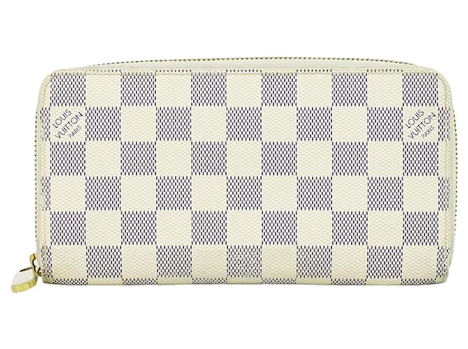 Louis Vuitton Zippy Wallet Cuir Blanc  ref.1299705