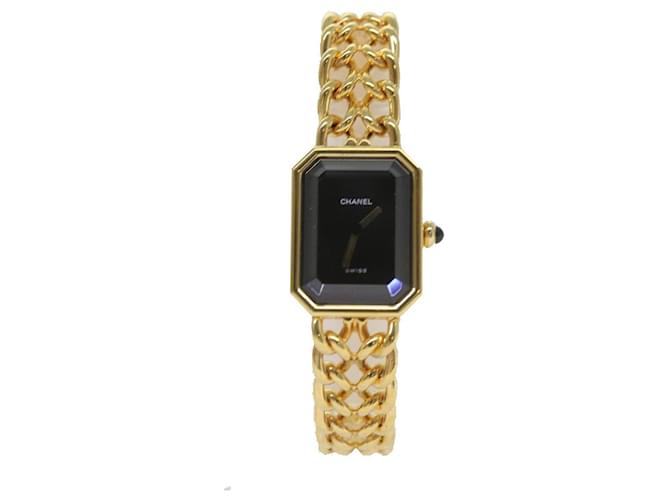 CHANEL Premiere Watches Gold CC Auth 67650A Golden Metal  ref.1299792