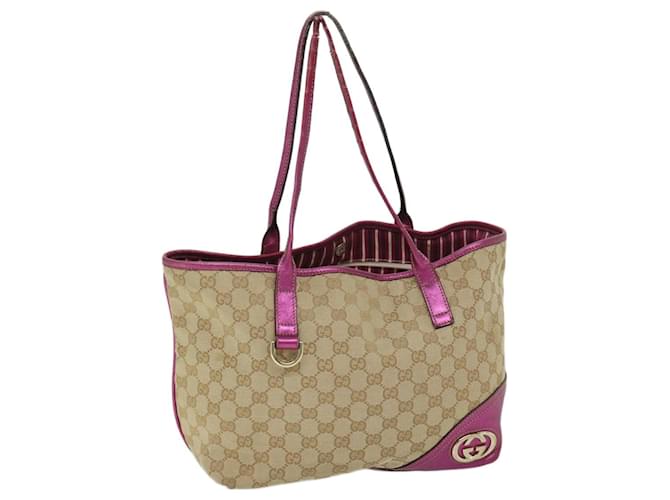GUCCI GG Canvas Tote Bag Beige 169946 Auth bs12516  ref.1299805