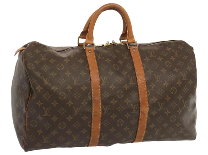 Louis Vuitton Monogram Keepall 50 Boston Bag M41426 LV Auth 51394 Cloth  ref.1299808