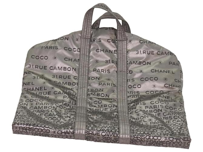 CHANEL Unlimited Garment Cover Nylon Silver CC Auth bs12273 Silvery  ref.1299820