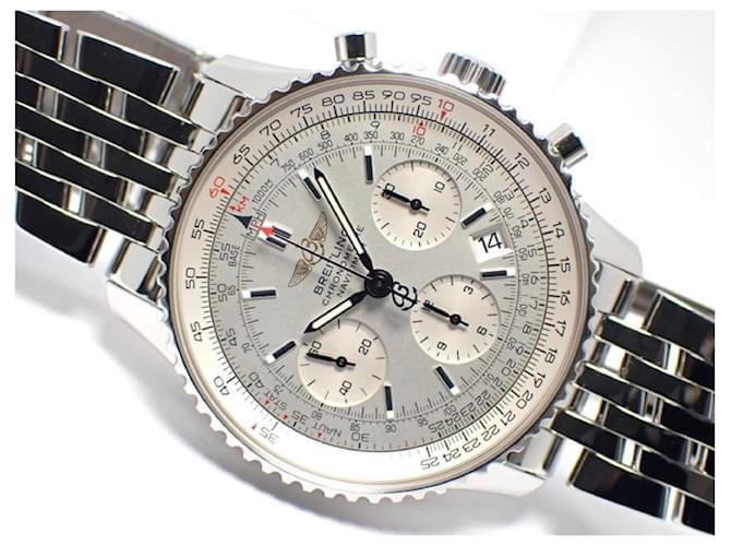 BREITLING Navitimer silver Bar Index Genuine goods A23322 Mens Silvery Steel  ref.1299864