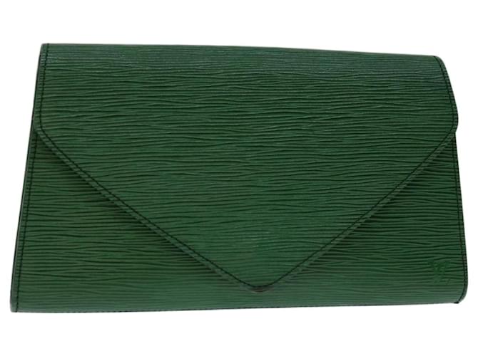 Bolsa Clutch LOUIS VUITTON Epi Art Deco Verde M52634 Autenticação de LV 67714 Couro  ref.1299870