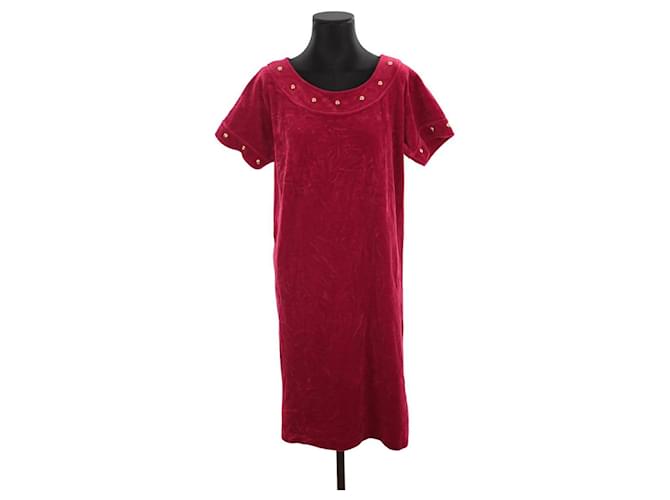 Saint Laurent Vestido de terciopelo Roja  ref.1299922