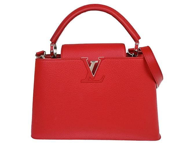 Louis Vuitton Capucines Rosso Pelle  ref.1299943