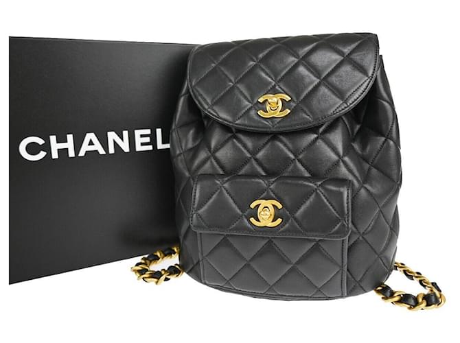 Chanel Matelassé Black Leather  ref.1299965