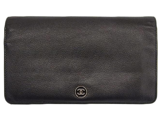 Chanel CC Black Leather  ref.1300008