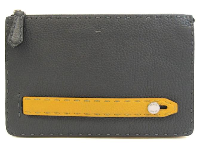 Fendi Selleria Grey Leather  ref.1300023
