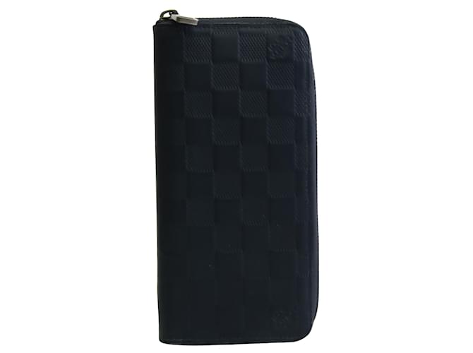 Louis Vuitton Zippy Wallet Vertical Navy blue Cloth  ref.1300153