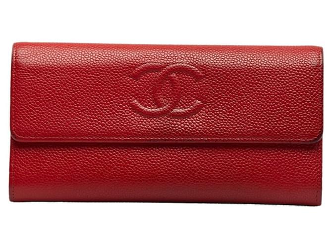 Chanel Rot Leder  ref.1300194