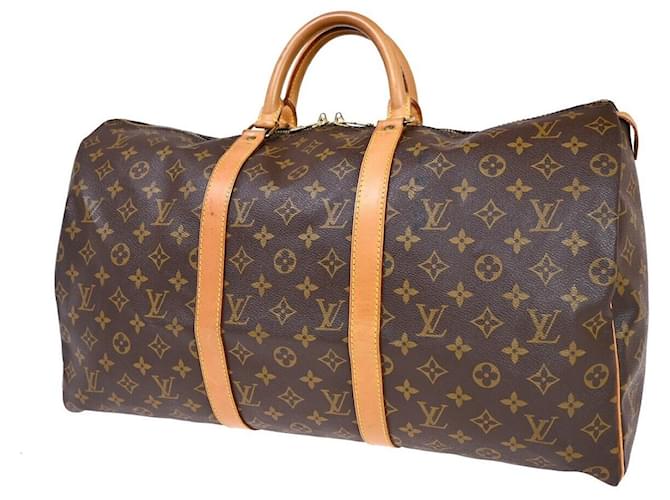 Louis Vuitton Keepall 50 Brown Cloth  ref.1300235