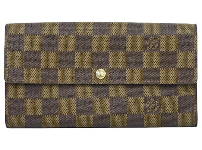 Louis Vuitton Portefeuille Sarah Brown Cloth  ref.1300261