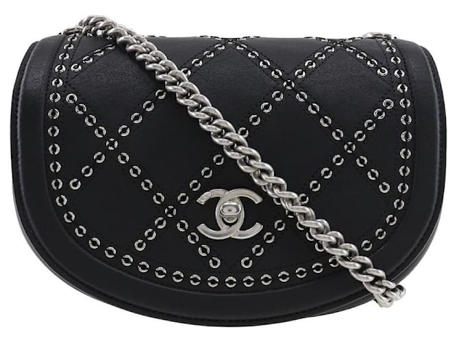 Chanel Black Leather  ref.1300277