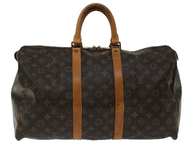 Louis Vuitton Keepall 55 Brown Cloth  ref.1300330