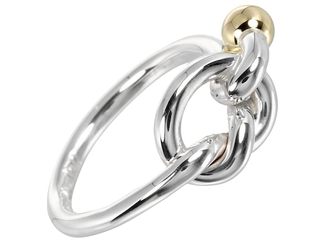 Tiffany & Co Love knot Silvery Silver  ref.1300365