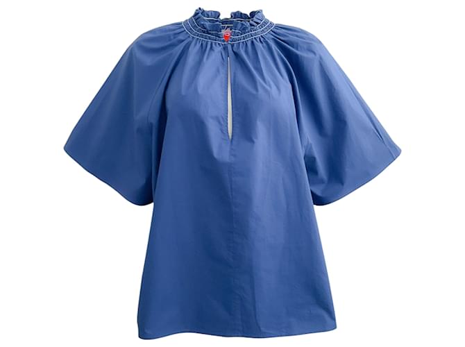 Autre Marque La linedJ  Blue Popeline Cotton Holiday Shirt  ref.1300516