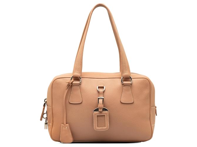 Pink Prada Vitello Daino Handbag Leather  ref.1300543