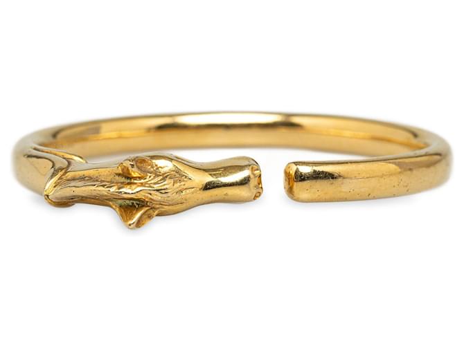 Hermès Pulsera de traje de brazalete de cabeza de caballo de Hermes de oro Dorado Oro amarillo  ref.1300547