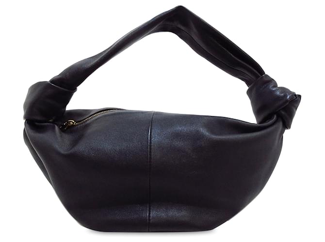 Black Bottega Veneta Mini Leather Double Knot Handbag  ref.1300577