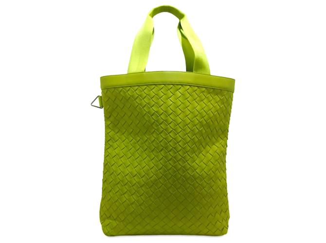 Green Bottega Veneta Intrecciato Tote Bag Verde Pelle  ref.1300607
