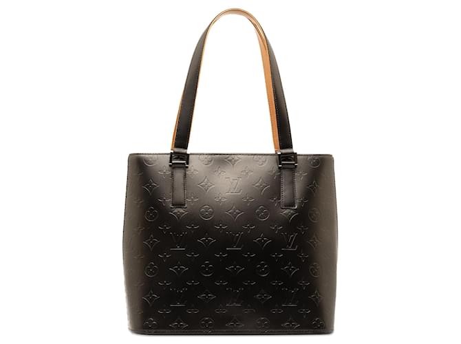 Graue Louis Vuitton-Monogramm-Matte-Stockton-Einkaufstasche Leder  ref.1300624