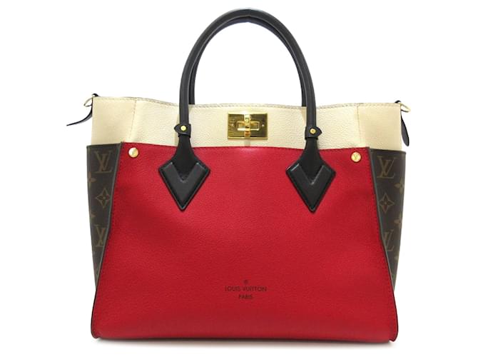 Twist Bolso satchel MM rojo con monograma de Louis Vuitton en mi lado Roja Cuero  ref.1300669
