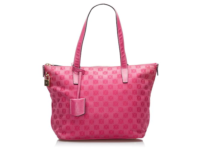 Pink Loewe Anagram Tote Leather  ref.1300679