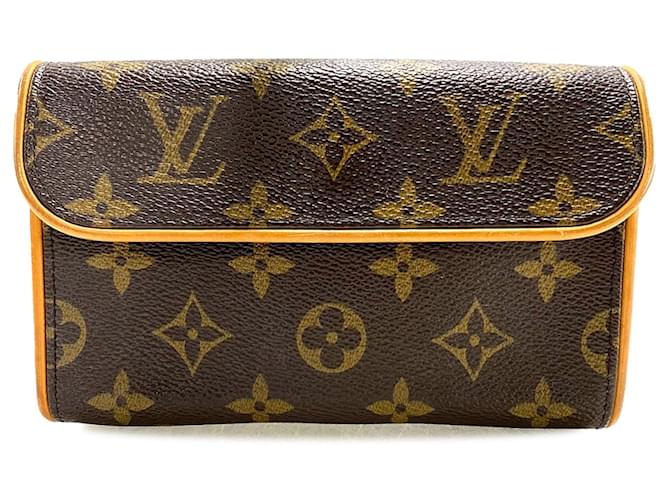 Brown Louis Vuitton Monogram Pochette Florentine Belt Bag Leather  ref.1300680